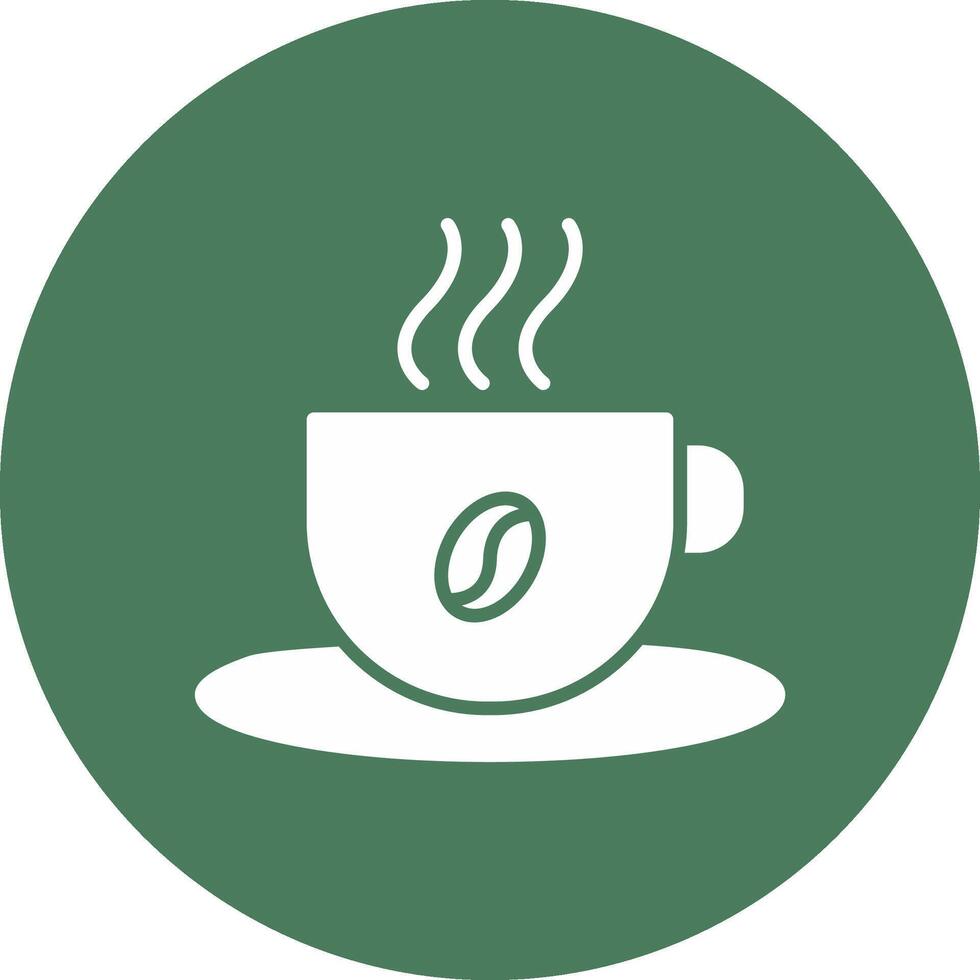 Coffee Cup Glyph Multi Circle Icon vector