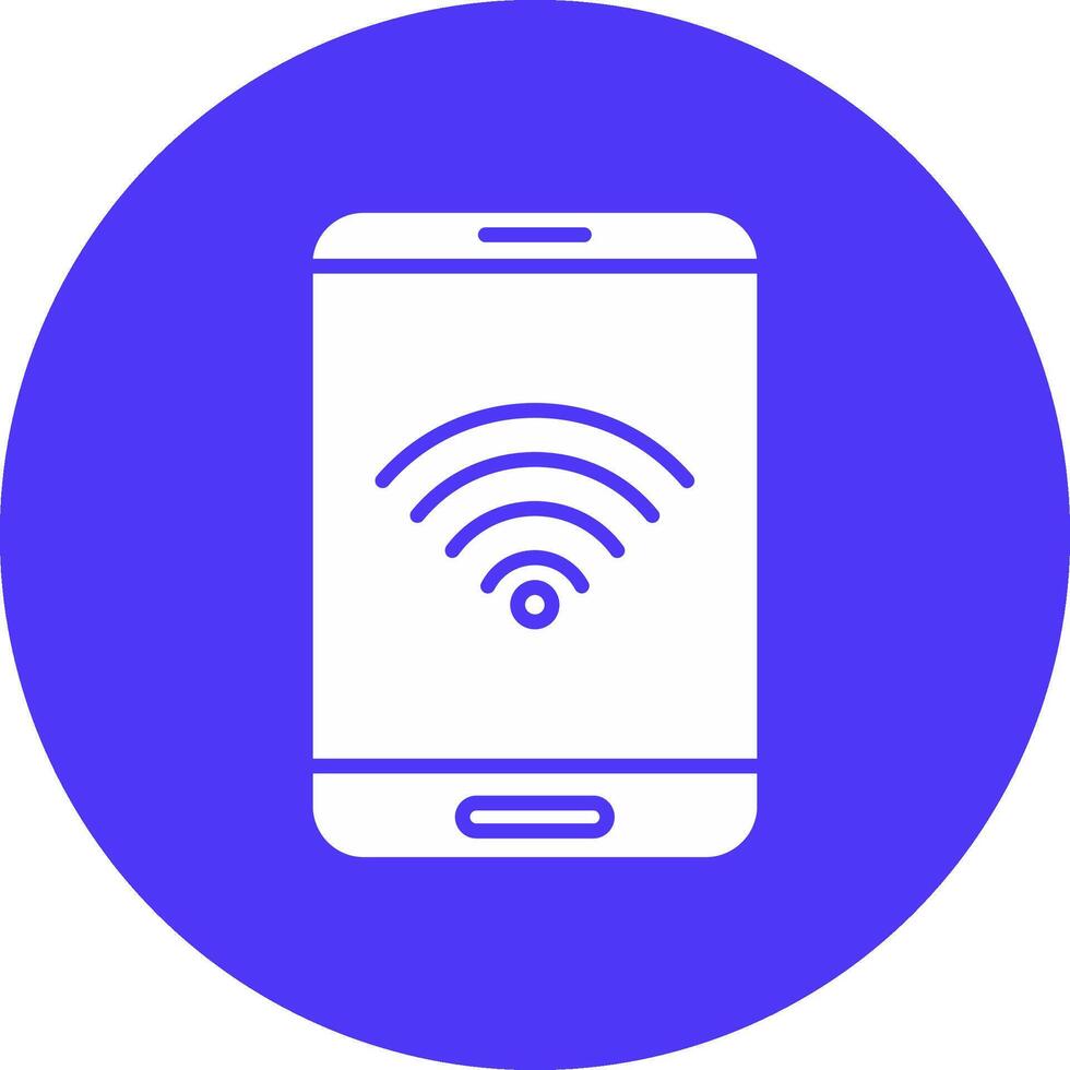 Wifi Glyph Multi Circle Icon vector