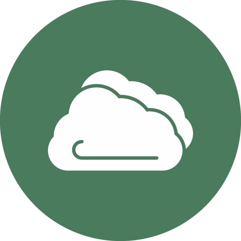 nube glifo multi circulo icono vector