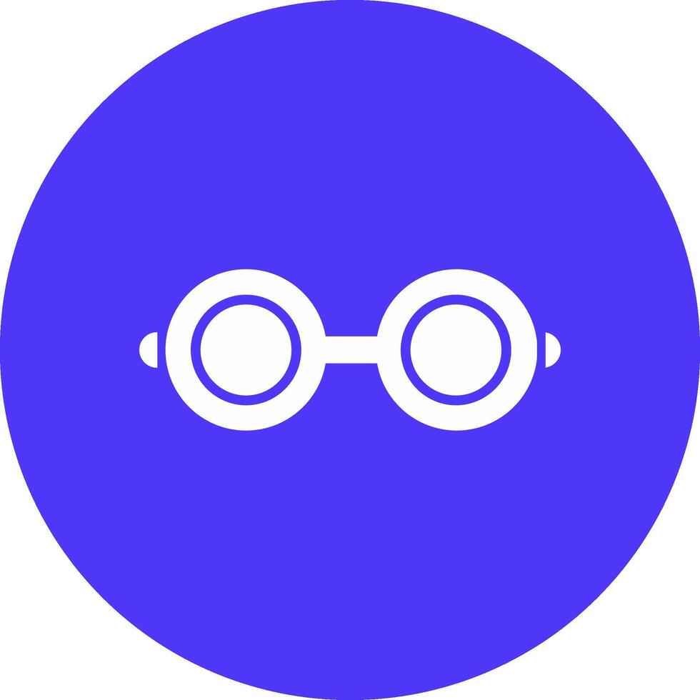 Eyeglasses Glyph Multi Circle Icon vector