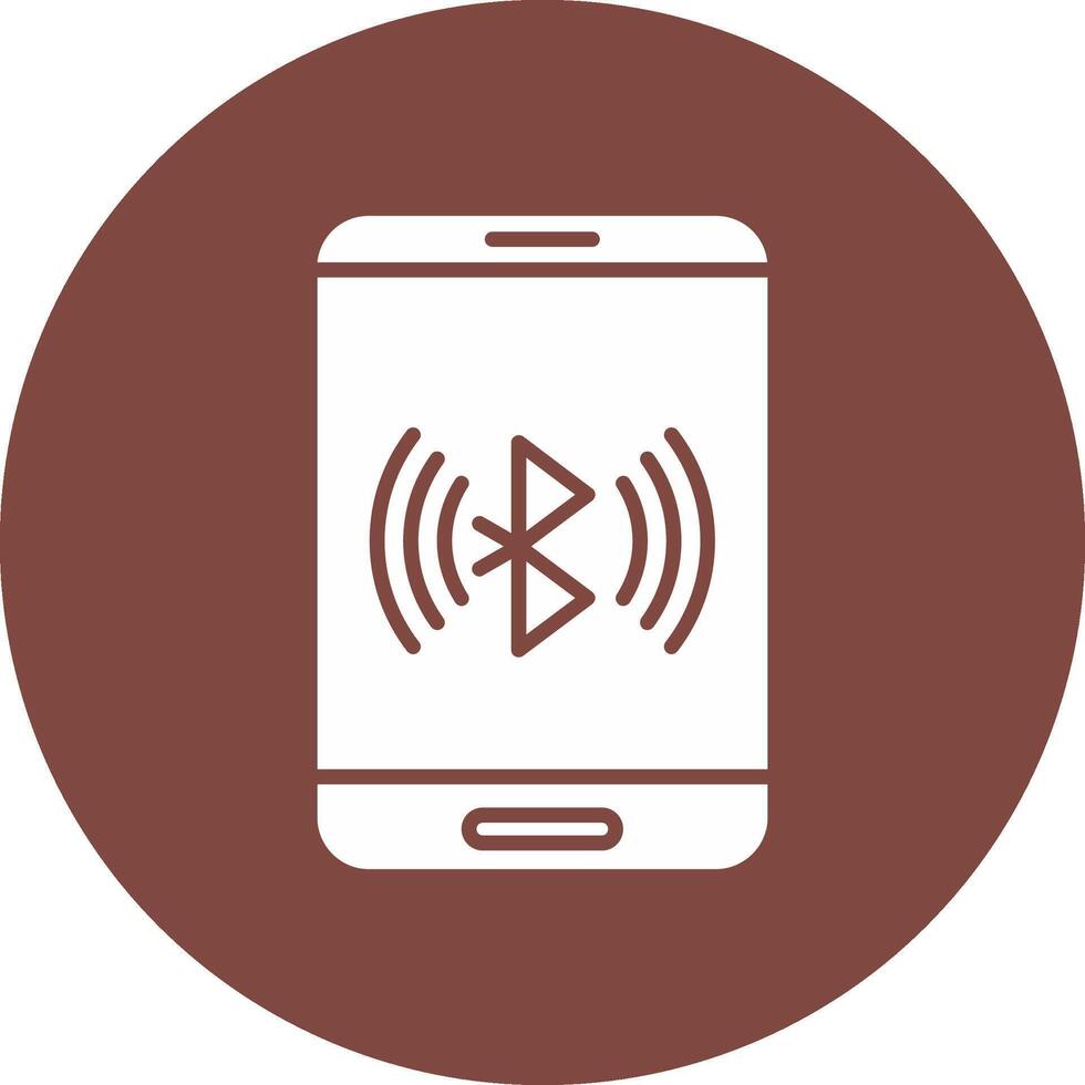 Bluetooth Glyph Multi Circle Icon vector