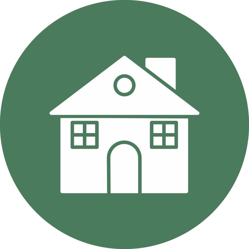 Home Glyph Multi Circle Icon vector