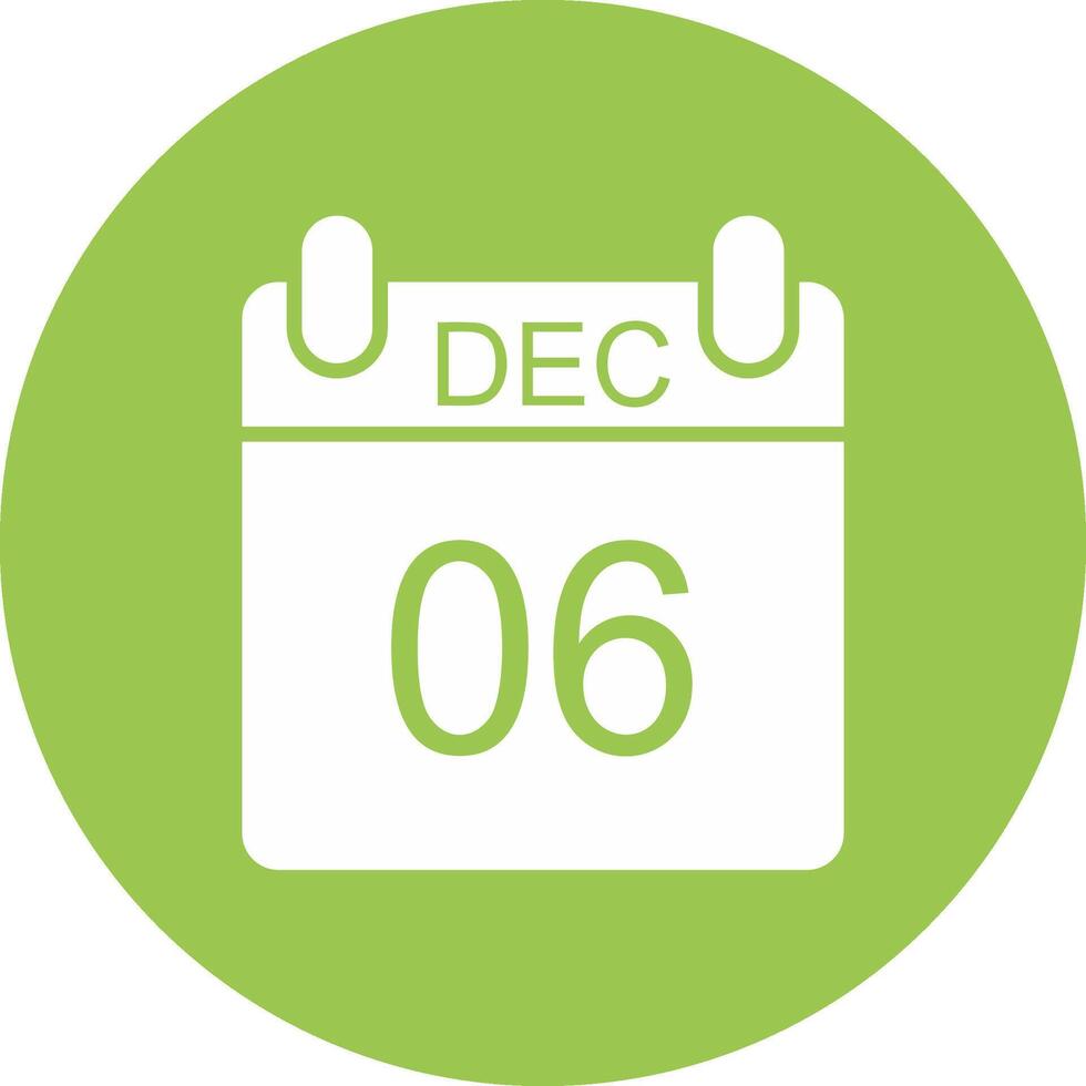 December Glyph Multi Circle Icon vector