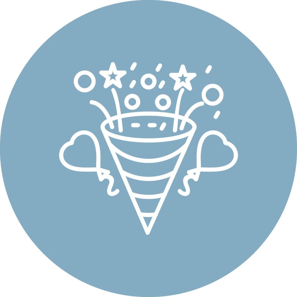 Confetti Line Multi Circle Icon vector