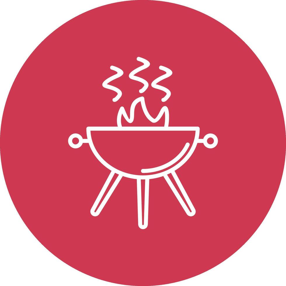 Grill Line Multi Circle Icon vector