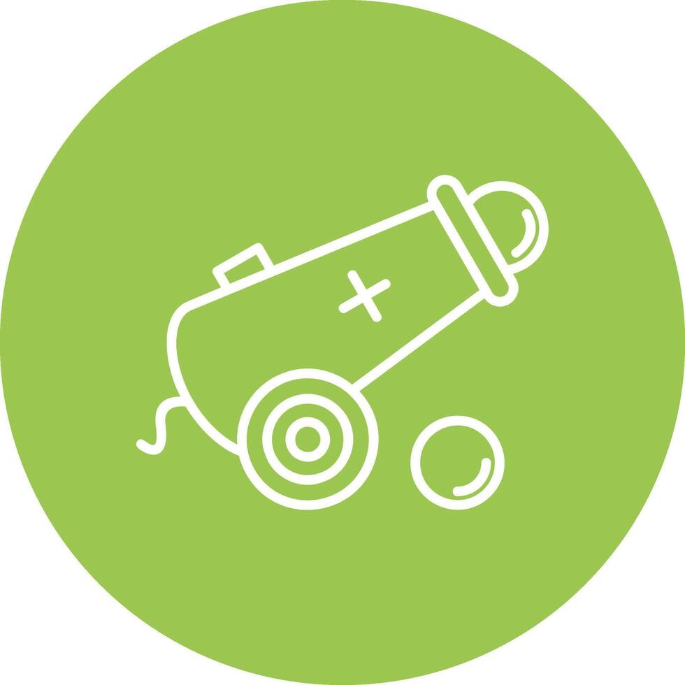 Cannon Line Multi Circle Icon vector