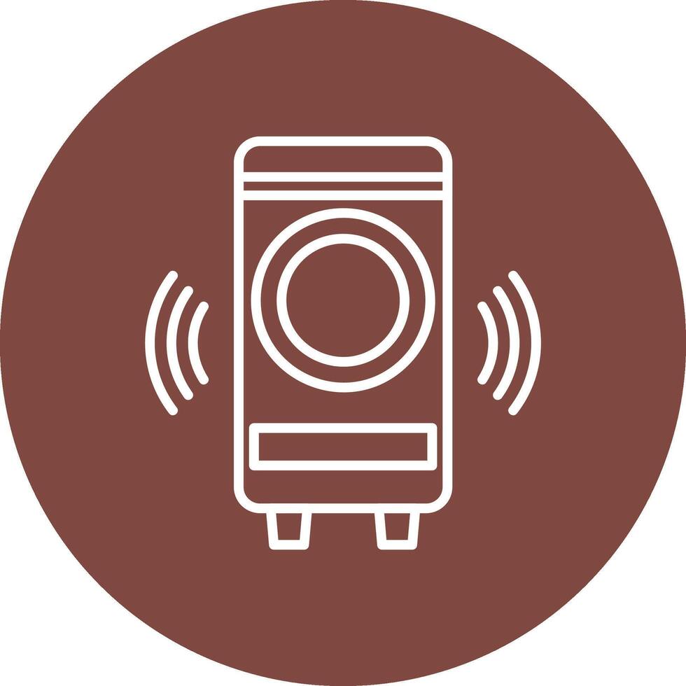 Woofer Line Multi Circle Icon vector