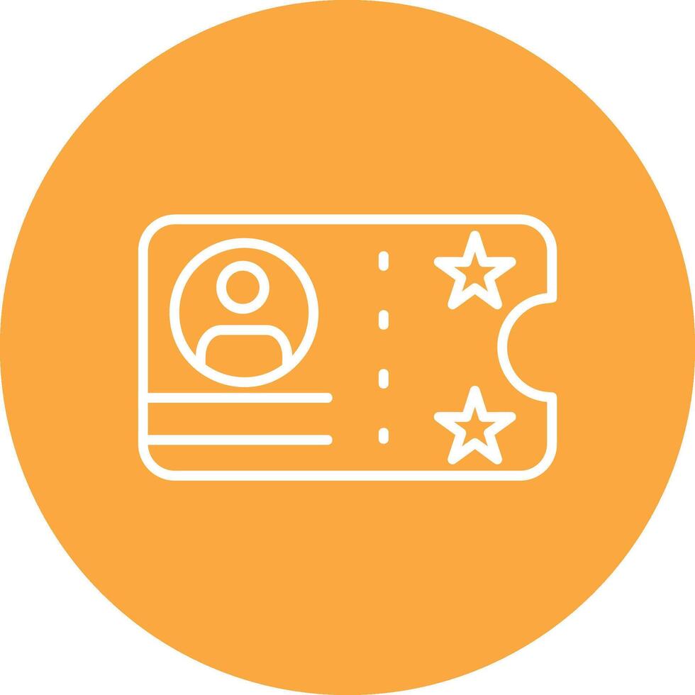 Ticket Line Multi Circle Icon vector