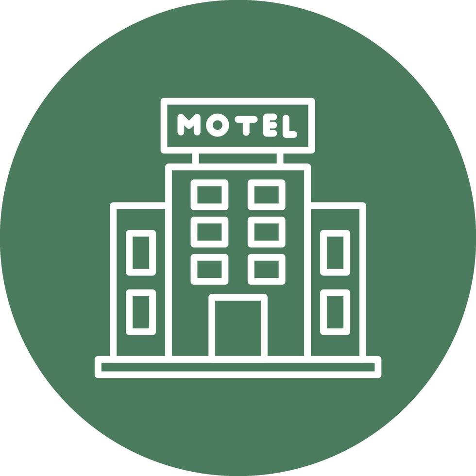 Motel Line Multi Circle Icon vector