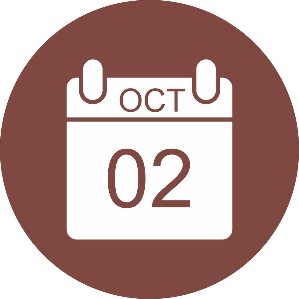 October Glyph Multi Circle Icon vector