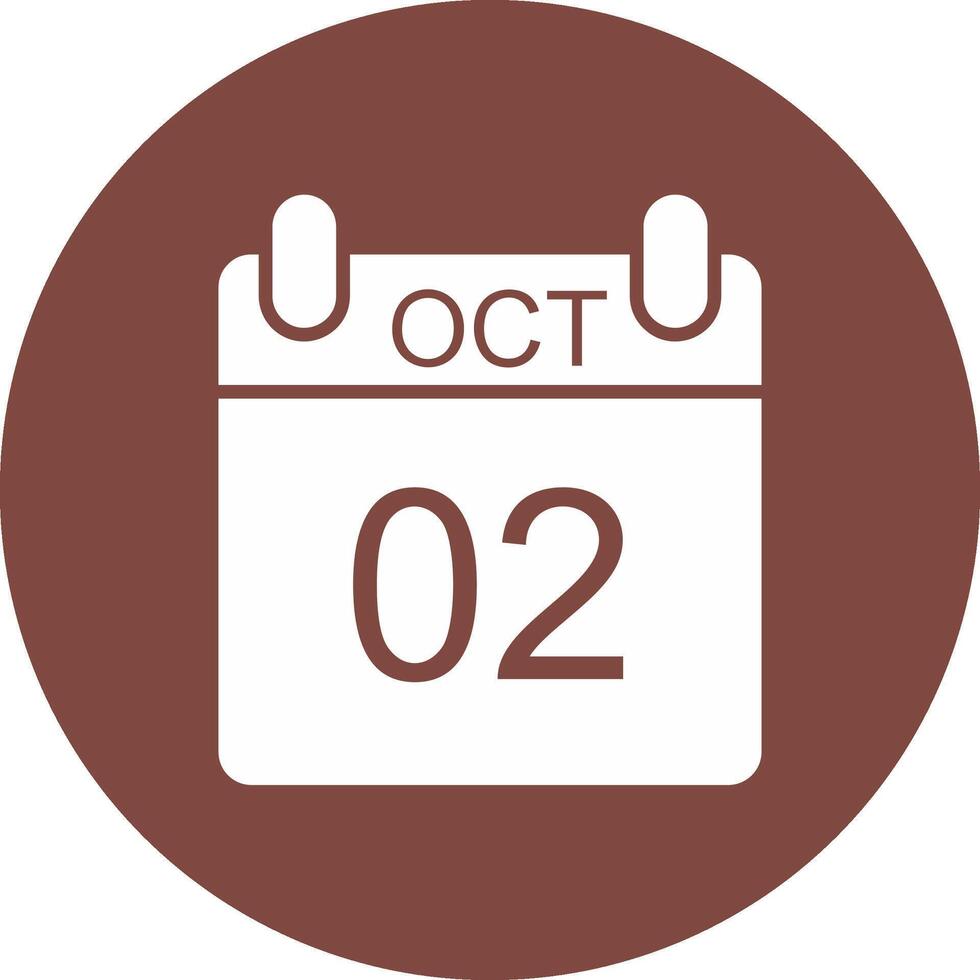 octubre glifo multi circulo icono vector