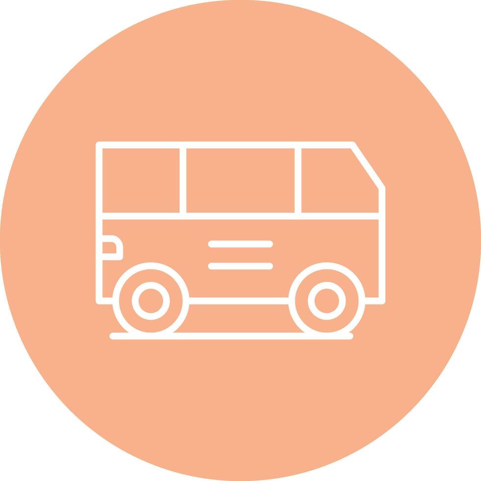 Van Line Multi Circle Icon vector