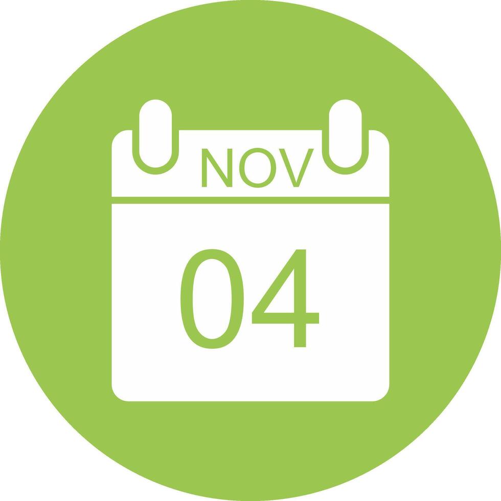 November Glyph Multi Circle Icon vector
