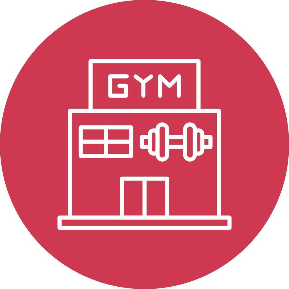 Gym Line Multi Circle Icon vector