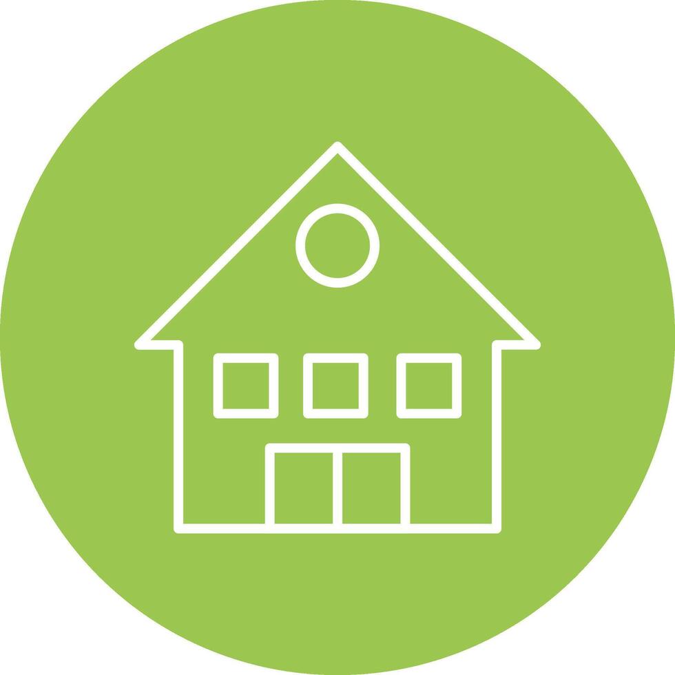 House Line Multi Circle Icon vector
