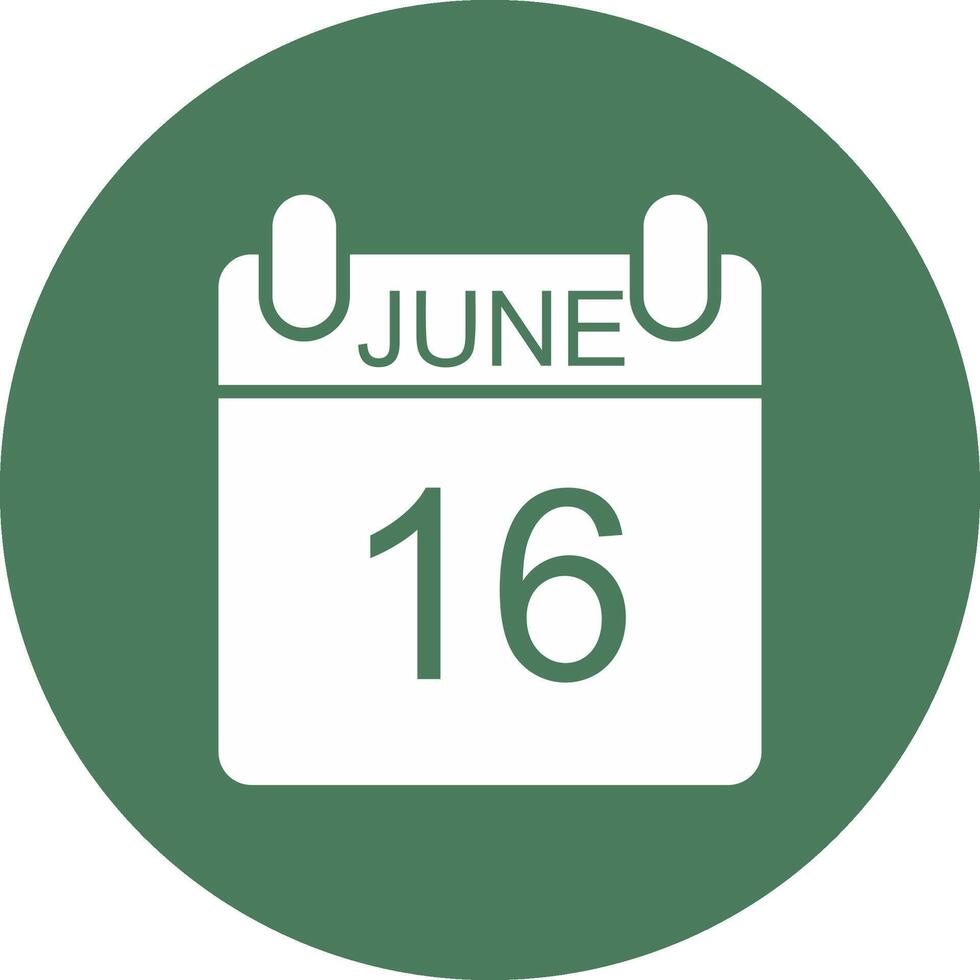 June Glyph Multi Circle Icon vector