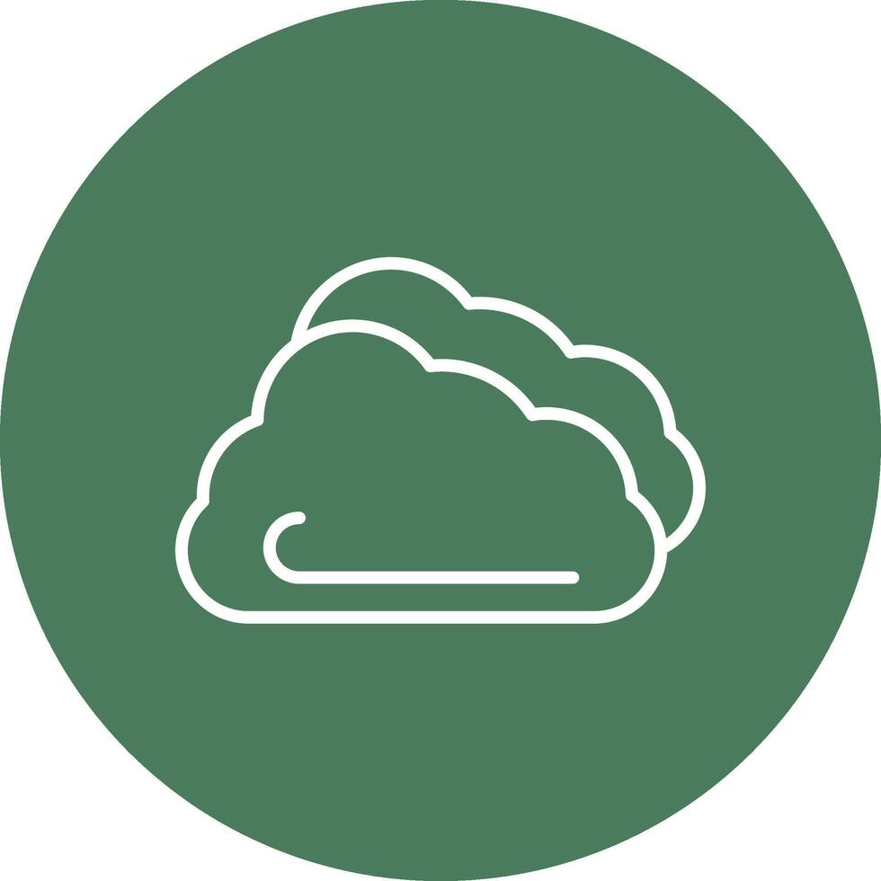 Cloud Line Multi Circle Icon vector