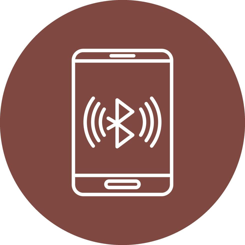 Bluetooth Line Multi Circle Icon vector