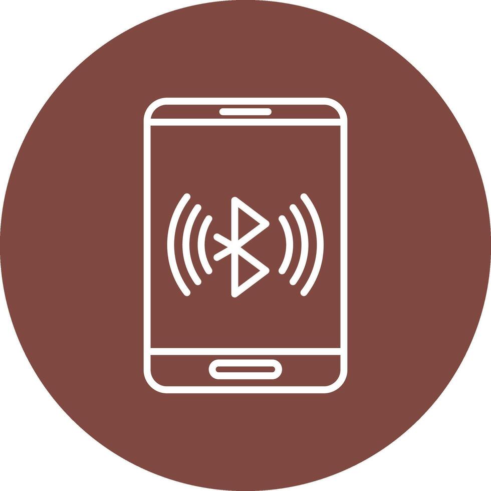 Bluetooth línea multi circulo icono vector