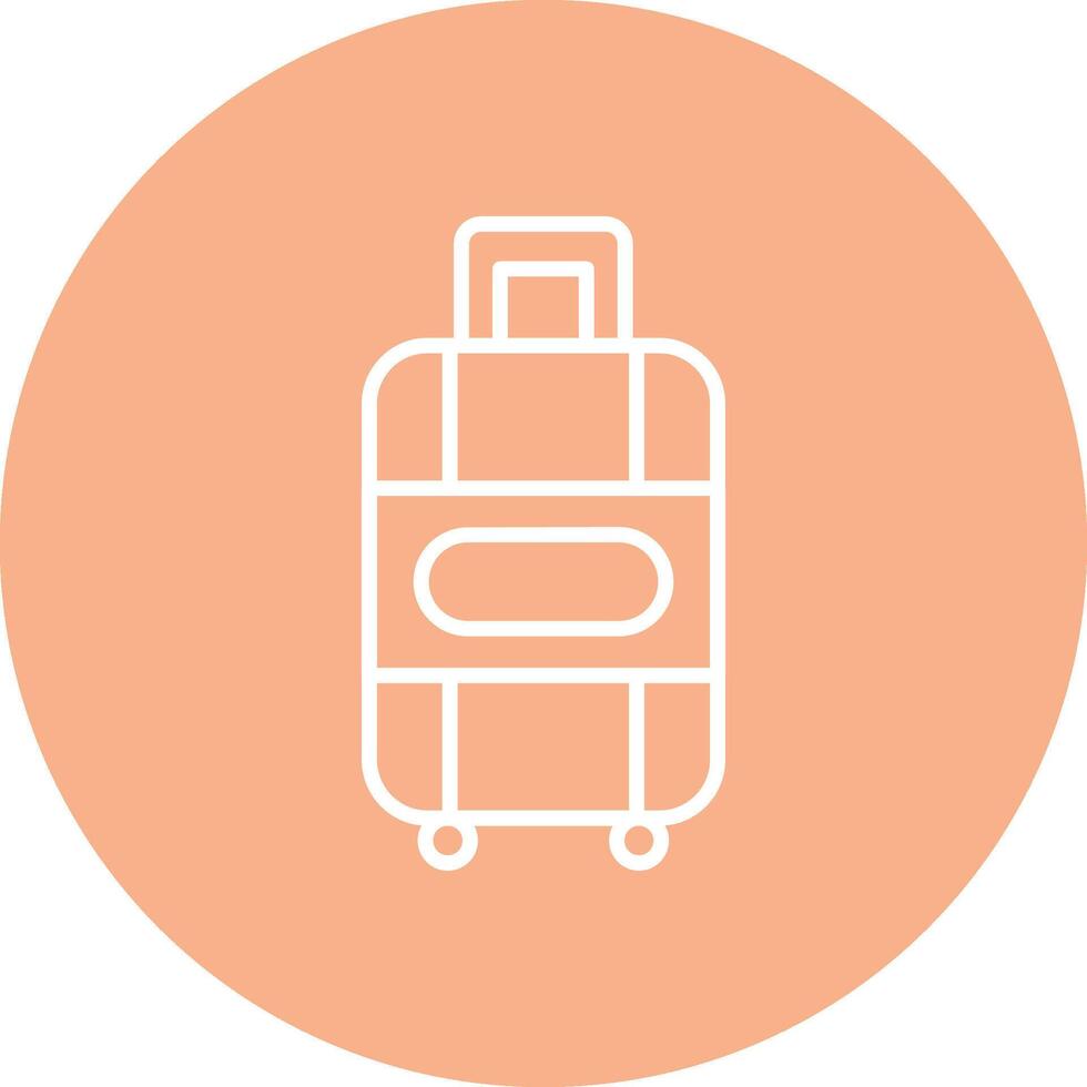 Suitcase Line Multi Circle Icon vector