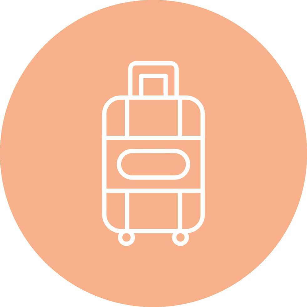 Suitcase Line Multi Circle Icon vector