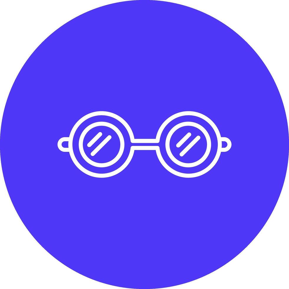 Eyeglasses Line Multi Circle Icon vector