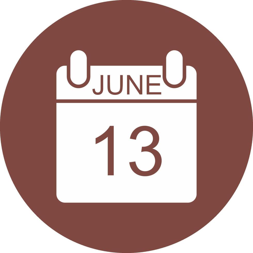 June Glyph Multi Circle Icon vector