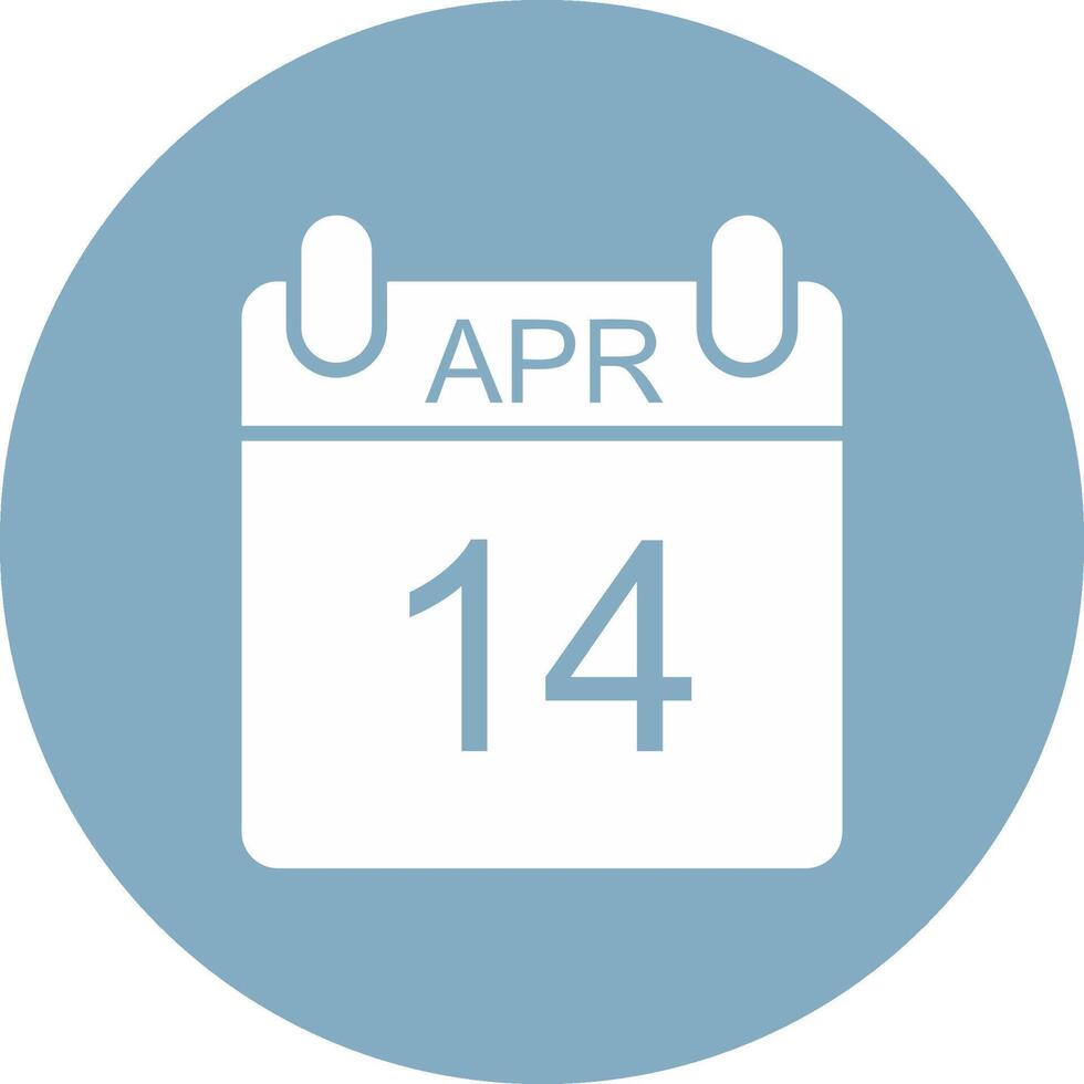 April Glyph Multi Circle Icon vector