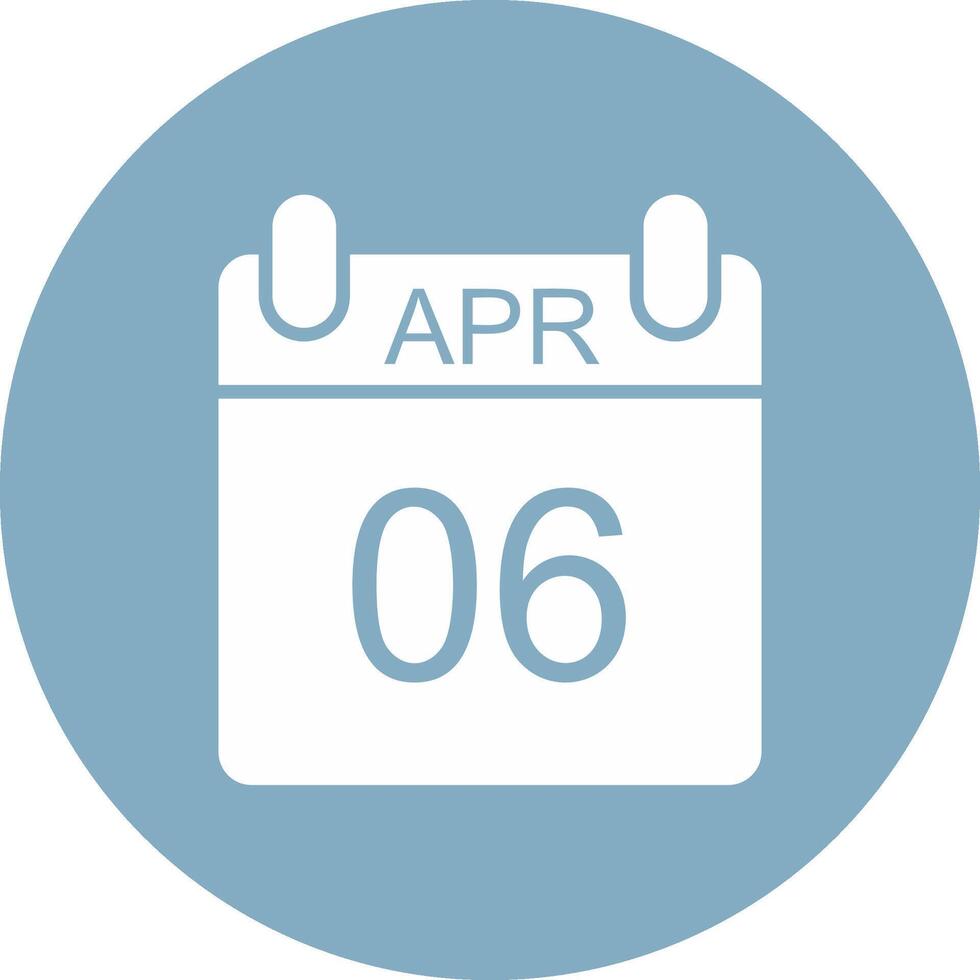 April Glyph Multi Circle Icon vector