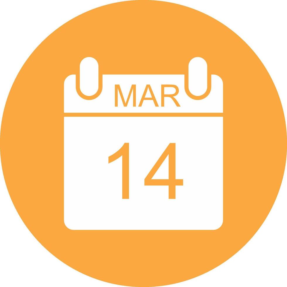 March Glyph Multi Circle Icon vector