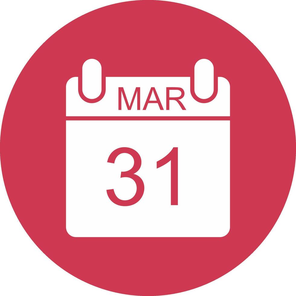 March Glyph Multi Circle Icon vector