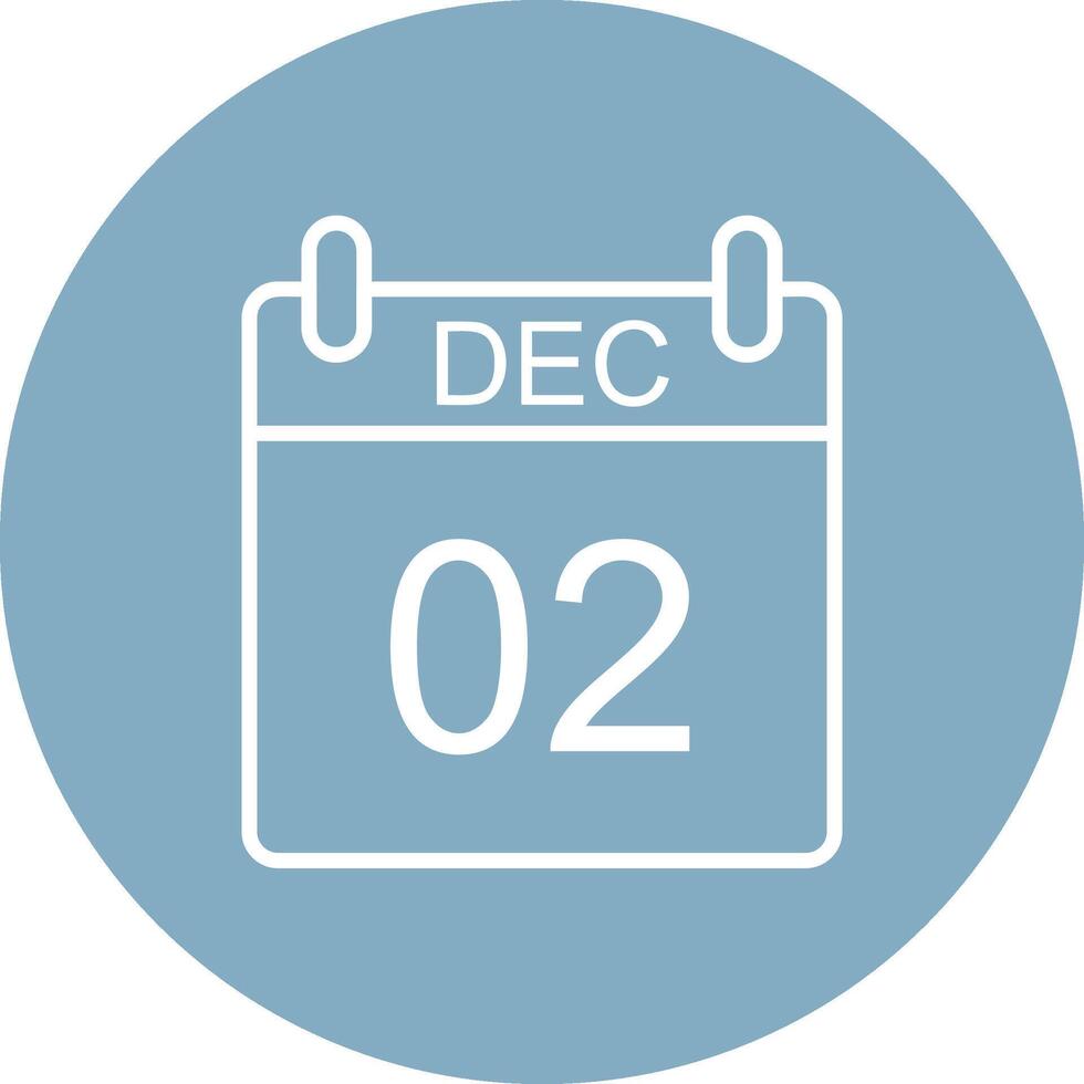 December Line Multi Circle Icon vector
