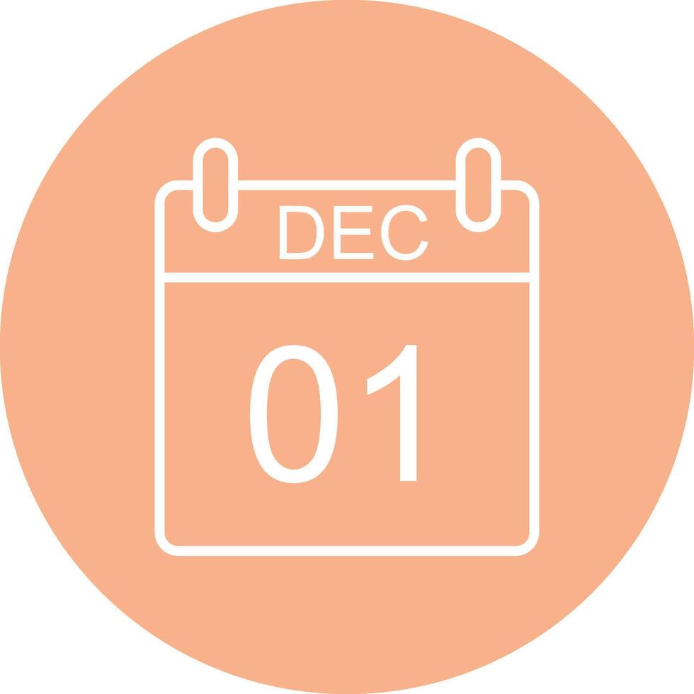 December Line Multi Circle Icon vector