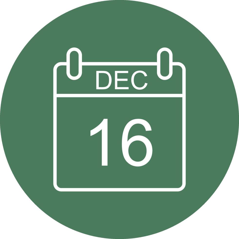 December Line Multi Circle Icon vector