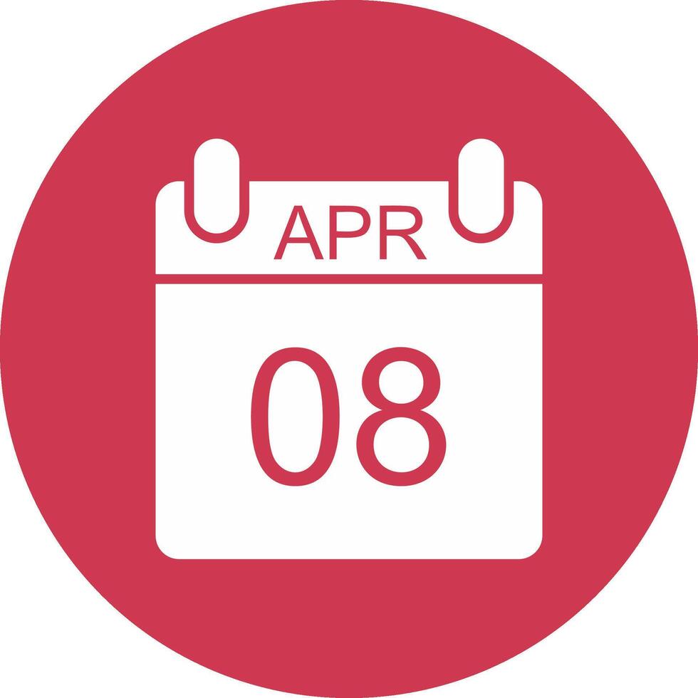 April Glyph Multi Circle Icon vector