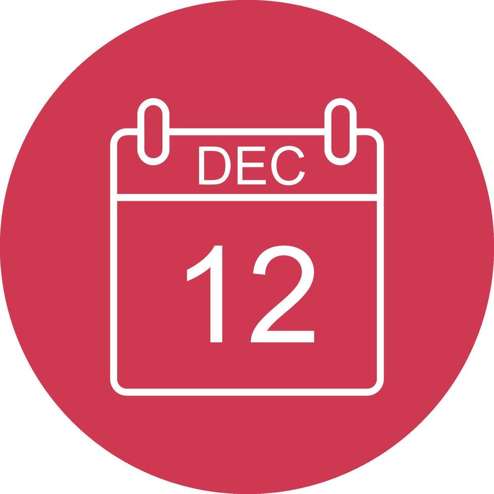 December Line Multi Circle Icon vector