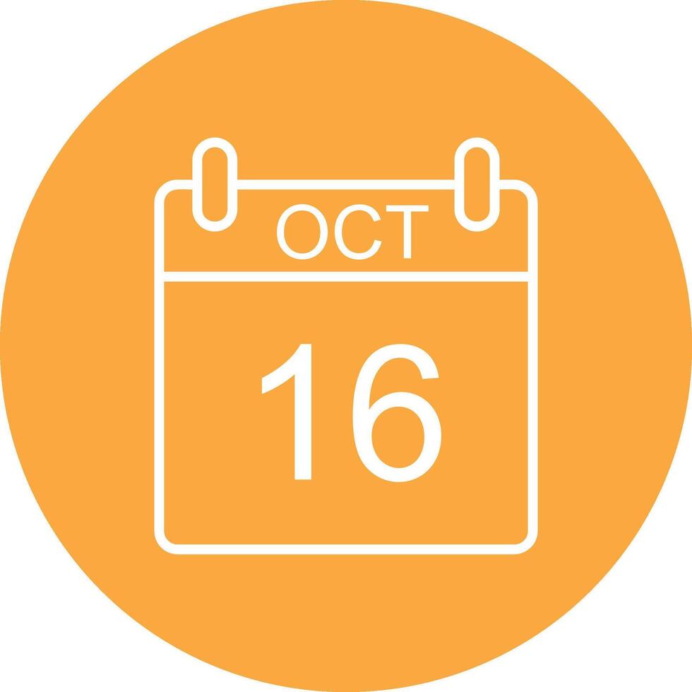 October Line Multi Circle Icon vector