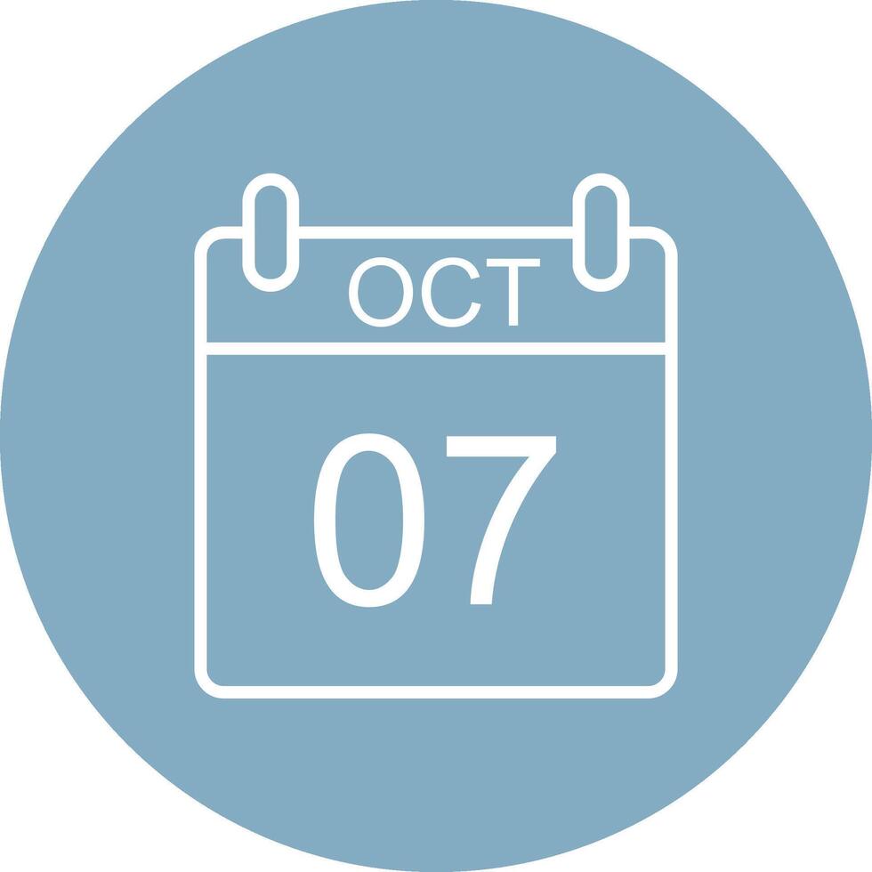October Line Multi Circle Icon vector