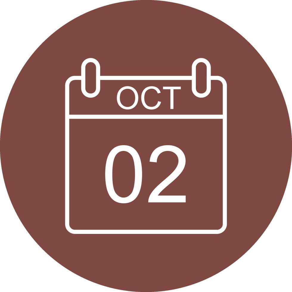 October Line Multi Circle Icon vector