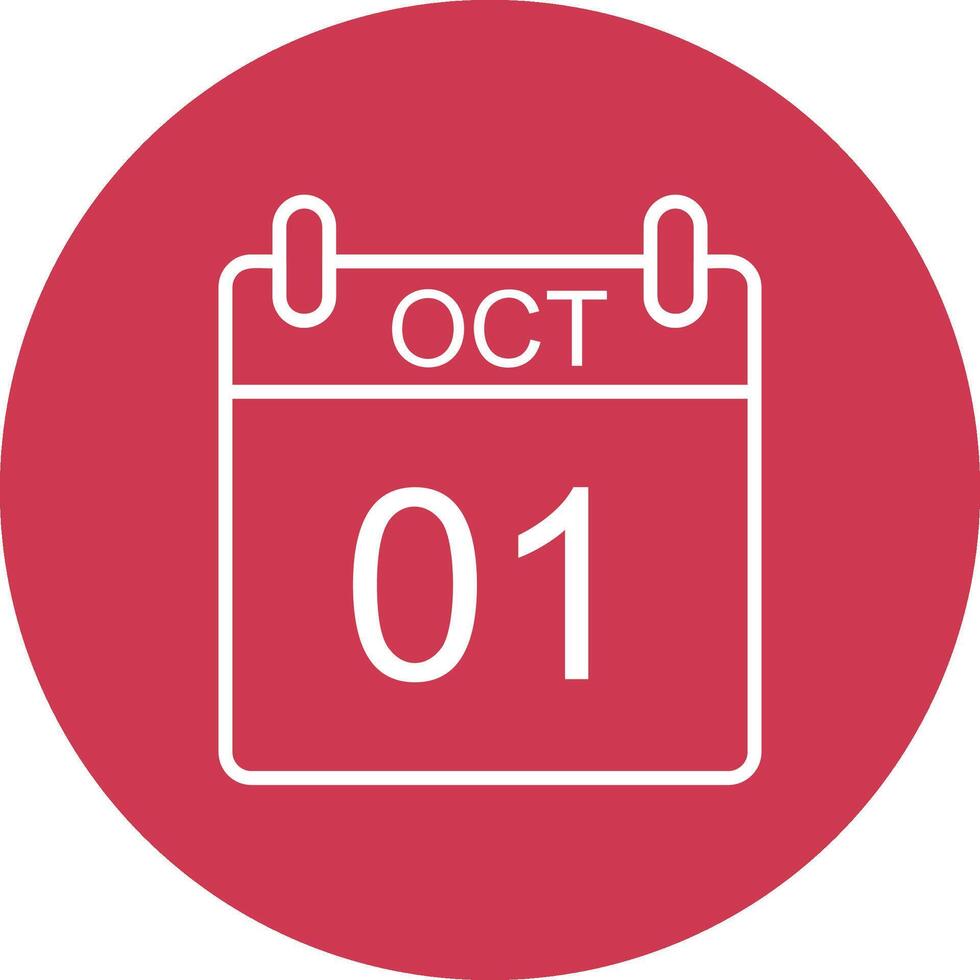 October Line Multi Circle Icon vector