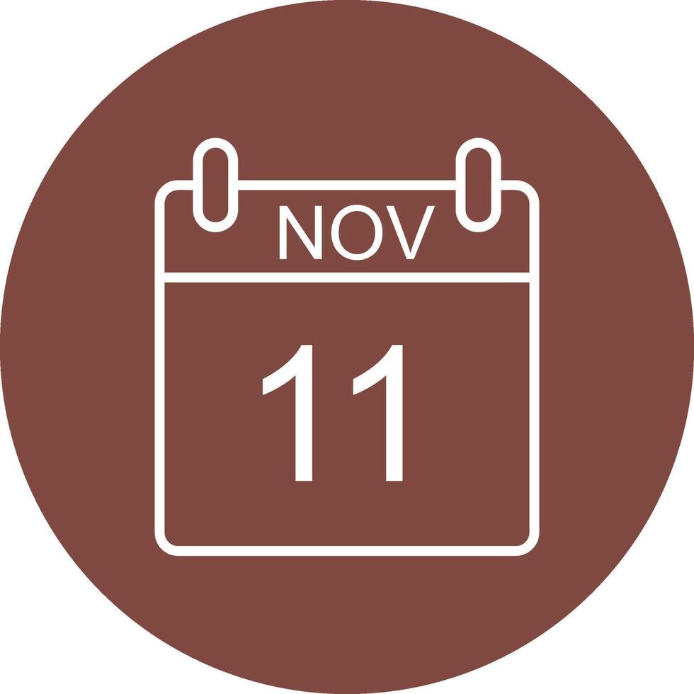 noviembre línea multi circulo icono vector