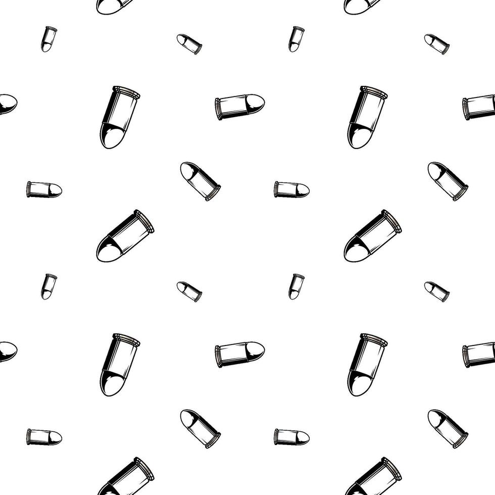 Repeated black and white chrome bullets, seamless pattern background or wallpaper. vector