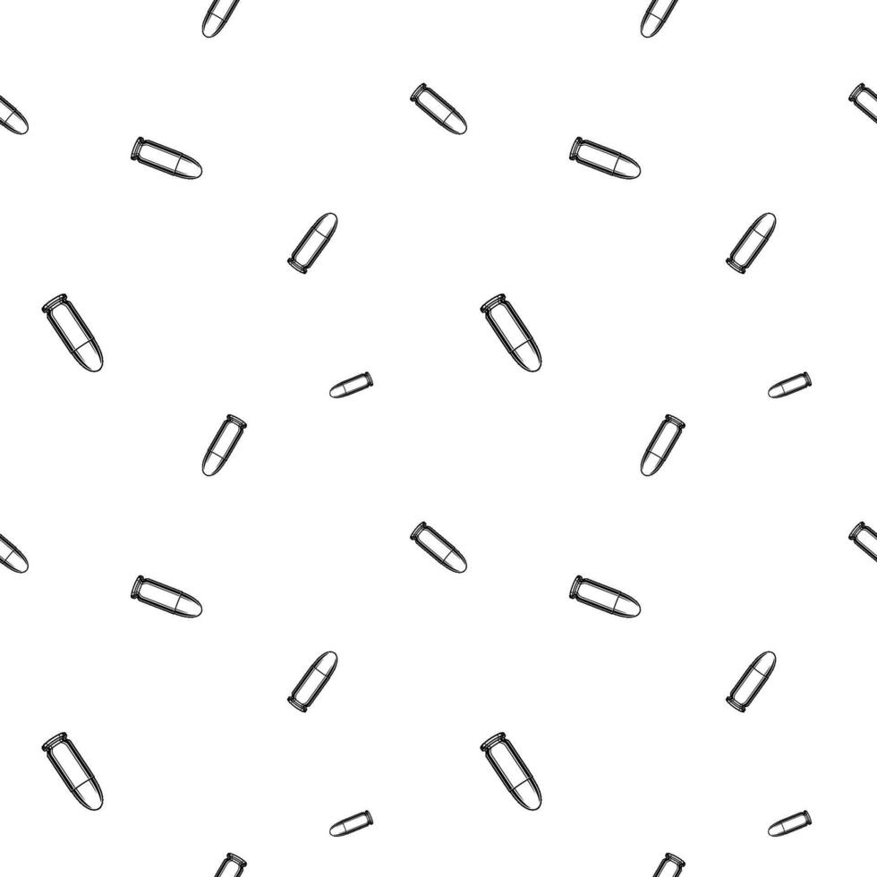 Repeated bullets ammo. Black and white seamless pattern background. vector