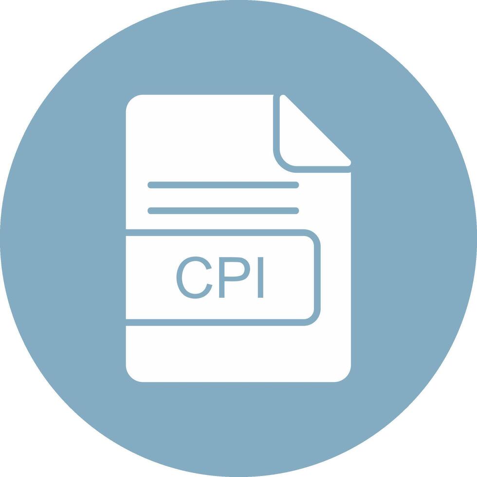 cpi archivo formato glifo multi circulo icono vector