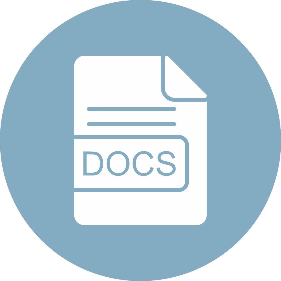 DOCS File Format Glyph Multi Circle Icon vector