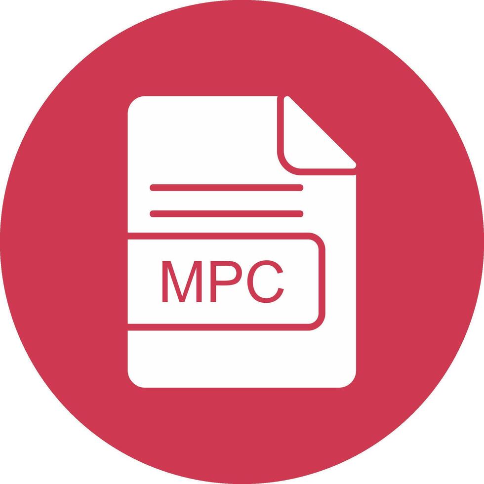 MPC File Format Glyph Multi Circle Icon vector