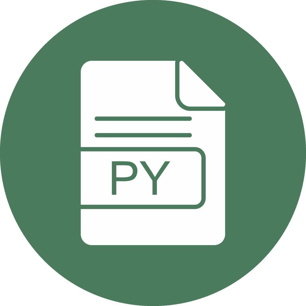 PY File Format Glyph Multi Circle Icon vector