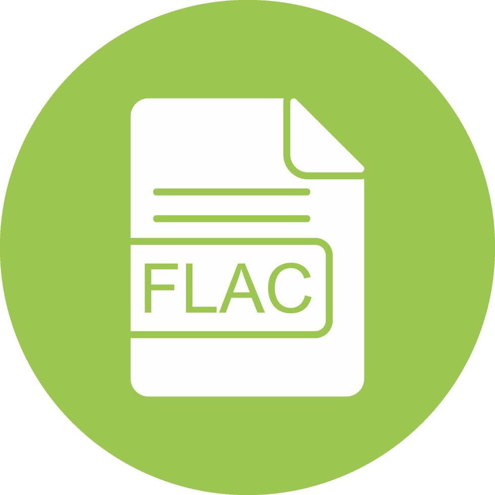 flac archivo formato glifo multi circulo icono vector