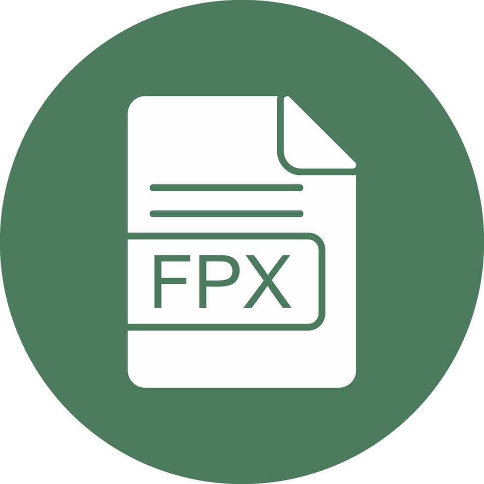 FPX File Format Glyph Multi Circle Icon vector
