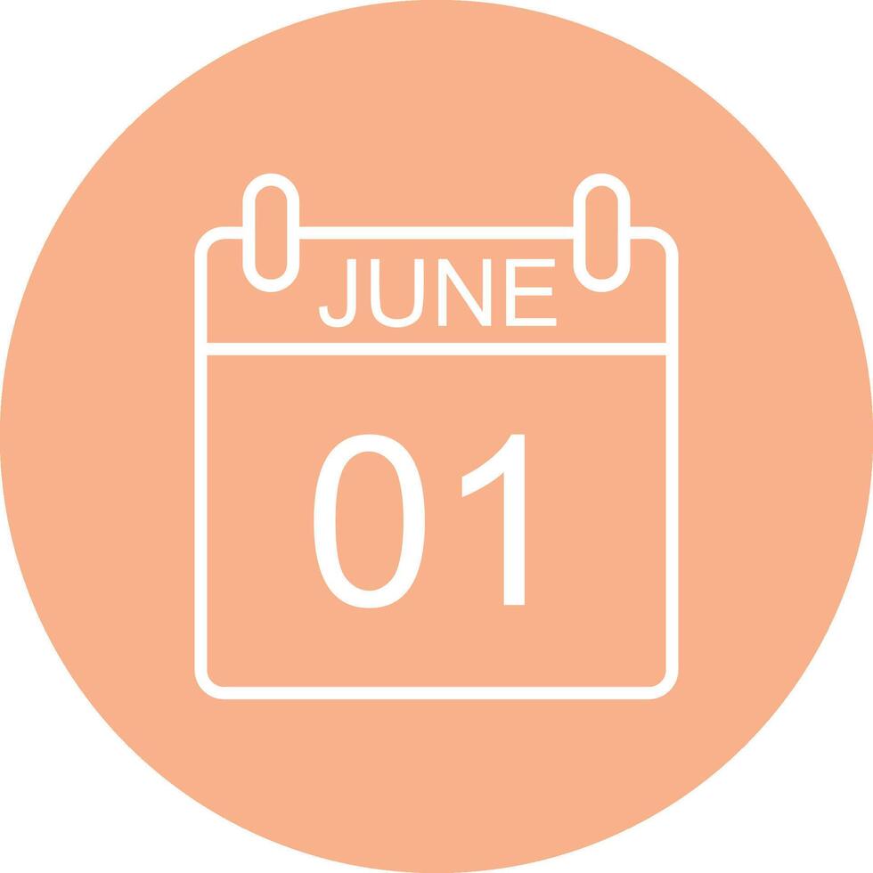 June Line Multi Circle Icon vector